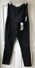 Maternity Signature by Levi Strauss Black Skinny Ankle Jeans Medium Stretch