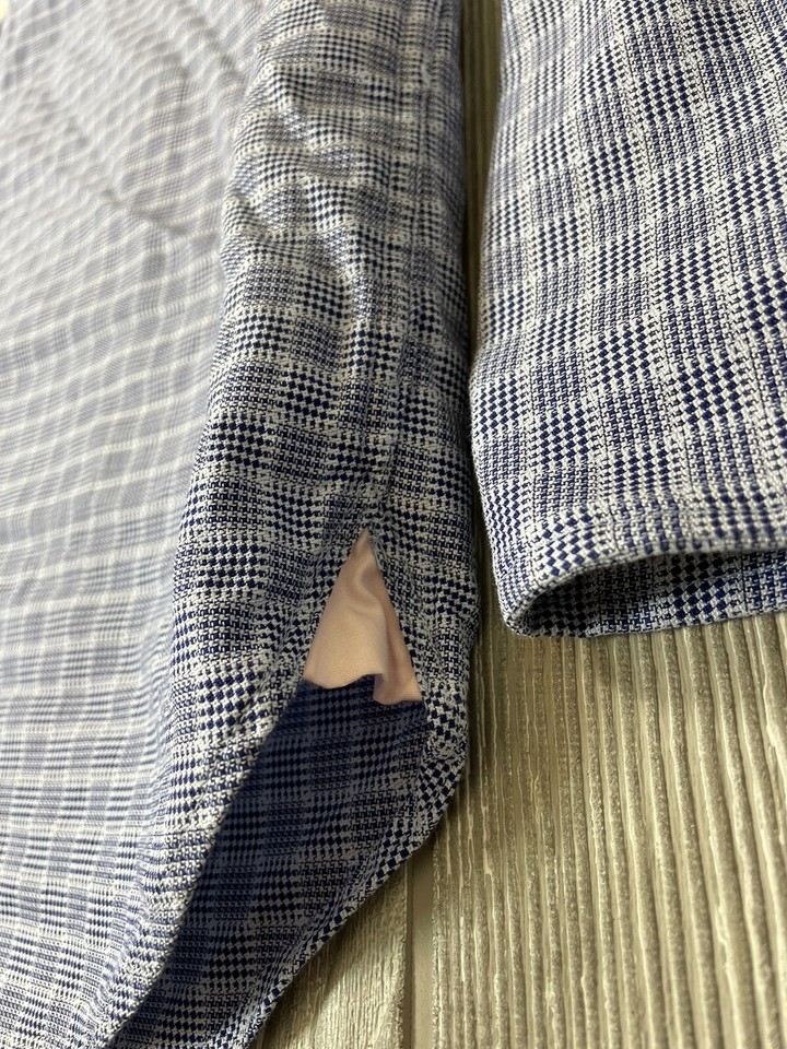 Thomas PINK Men's Prestige French Cuff Dress Shirt Houndstooth Size 16