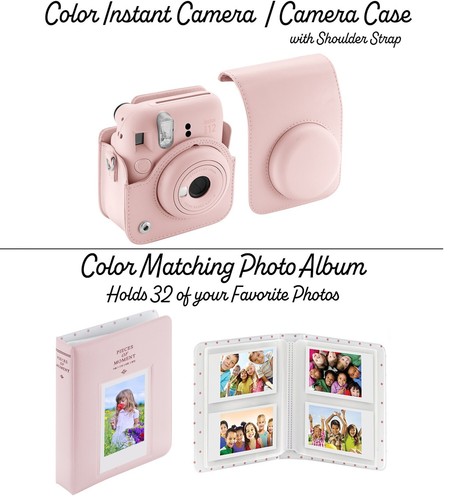 Fujifilm Instax Mini 12 Instant Camera with Case, 40 Fuji Films,(Blush Pink) - Picture 5 of 8