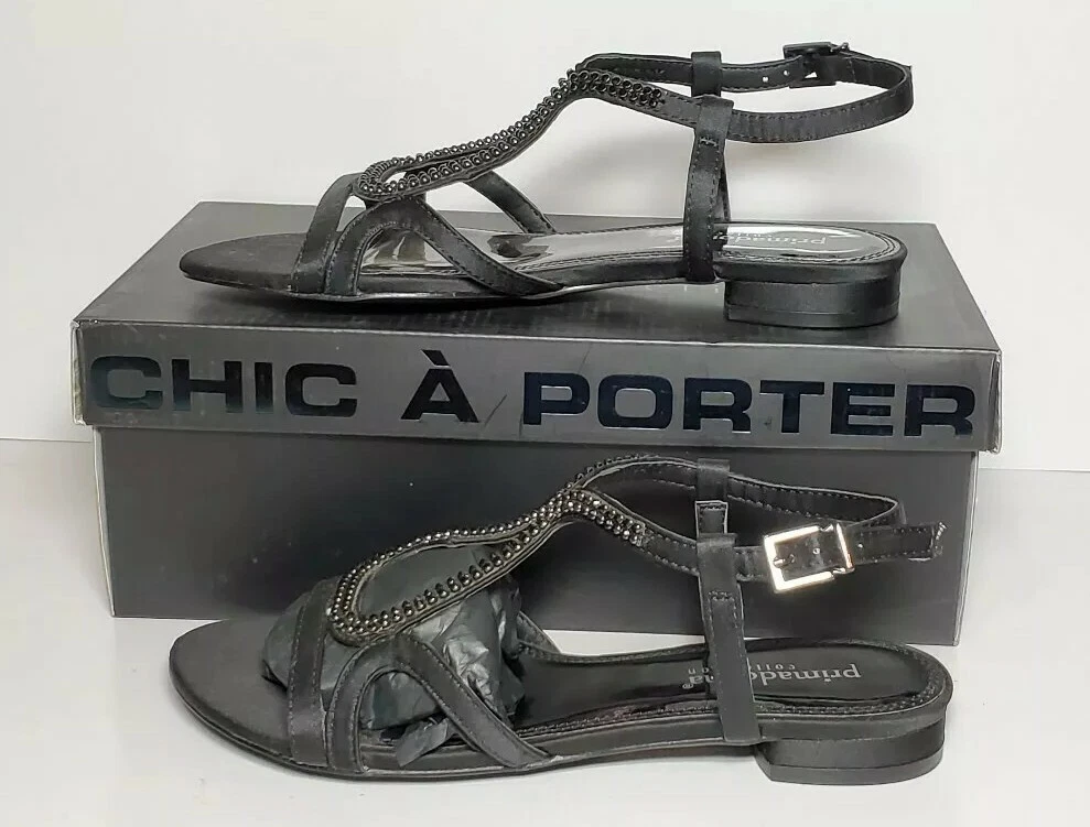 PRIMADONNA COLLECTION WOMEN SANDAL SIZE EURO 36 /BOX BEADED BLACK | eBay