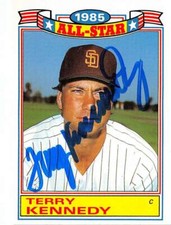 Terry Kennedy autographed Baseball Card Padres 1986 Topps 1985 All Star Set #20