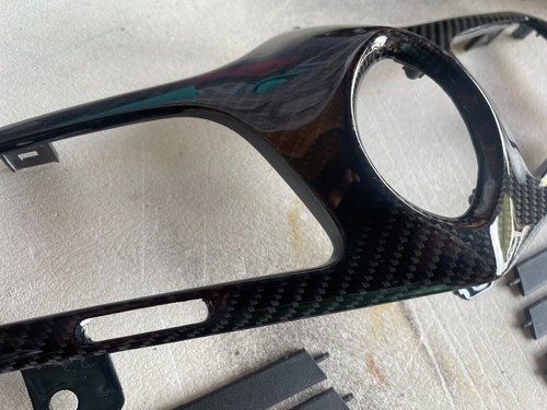 FOR MASERATI GRANTURISMO CARBON FIBER CLOCK AC BEZEL WITH REPLACEMENT FLAPS - Bild 5 von 11