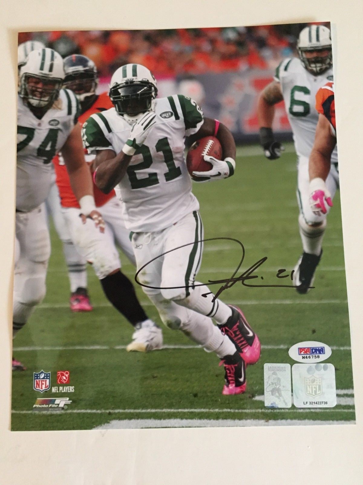 LaDainian Tomlinson Autographed Signed New York Jets 8x10 Photo - PSA 