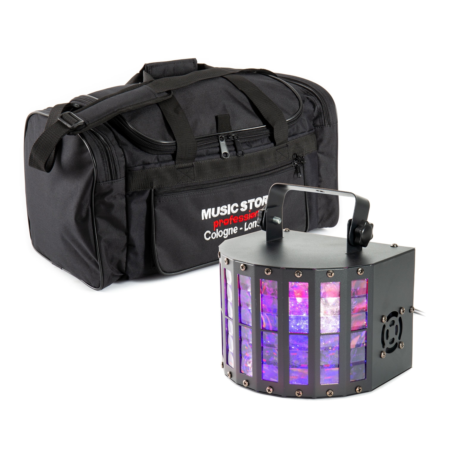 FX Mini Derby 2 LED Strahleneffekt DMX Fernbedienung Звуковой свет 30 Вт Tasche