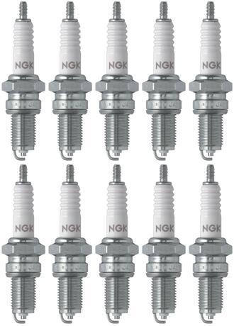 Set of 10 NGK Standard Spark Plugs for Kawasaki VN700-A 1985 Engine 700cc
