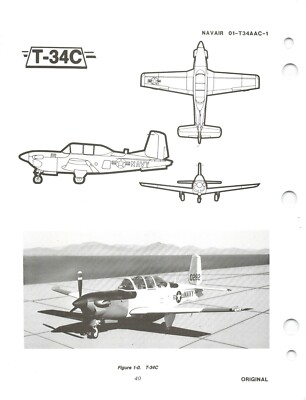 T-34C Turbo-Mentor 992 Flight Manual Pilot's Handbook - CD Version