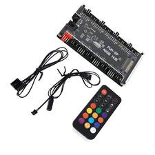 8 RGB / ARGB Strip Fan Controller Hub Splitter for Desktop Computer PC AURA SYBh