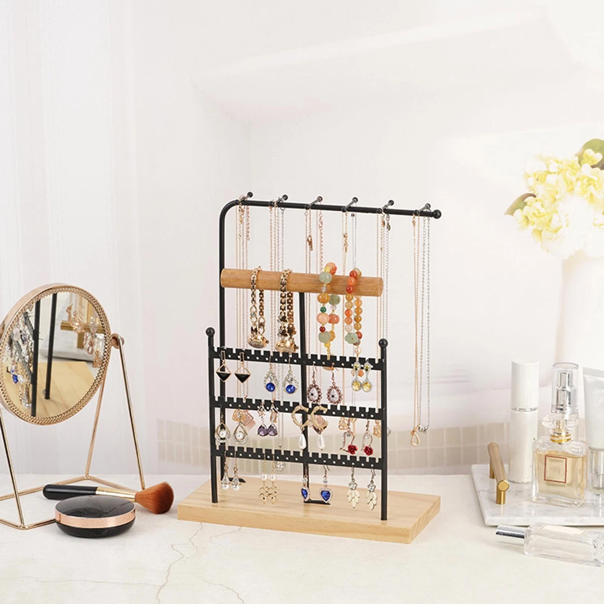 Free standing jewelry display case cheap