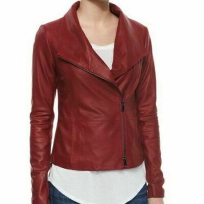 wine coloured leather jacket