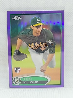 Tom Milone 2012 Topps Chrome Baseball Purple Refractor Rookie  #169 NrMt