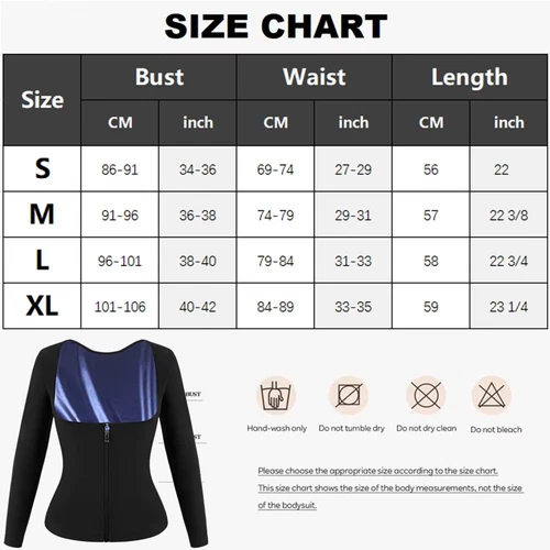Damen Sauna Anzug Schwitzen Schlankmacher Weste Body Shaper Reißverschluss Langarm Fitnessstudio Tops - Bild 2 von 13