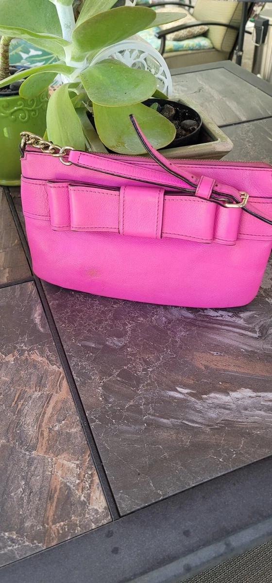 Kate spade hot pink purse with bow Clearance