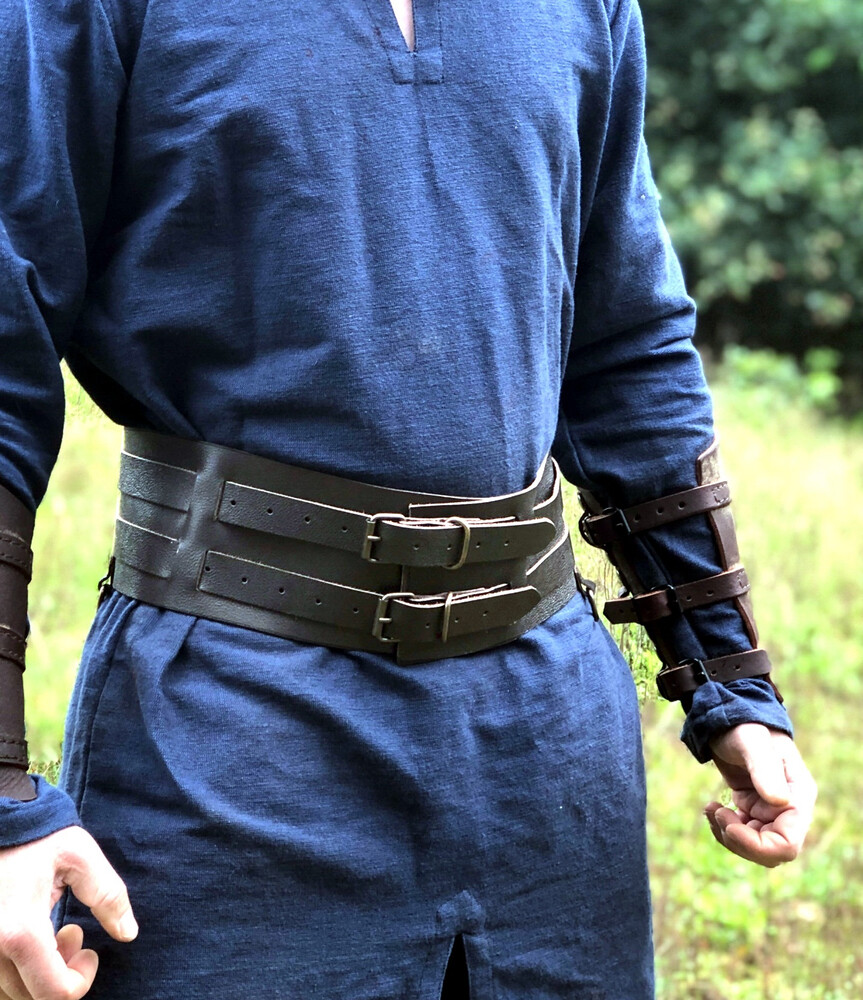 Wikingergürtel "Solveig" Dunkelbraun Mittelaltergürtel Verkleidung Zubehör