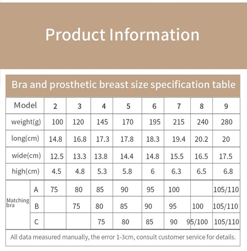 Silicone Breast Form Mastectomy Chest Light Weight Breathable Armpit Resection - Picture 20 of 26