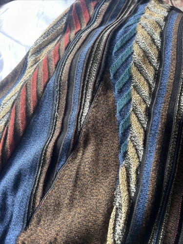 Vtg St Croix Knits Wool Cotton Sweater Men XL 3D Coogi Style Grandpa Cosby - Picture 10 of 10