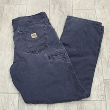 CARHARTT Mens Sz 36x34 FRB159 DNY Flame Resistant Duck Canvas Workwear Jeans