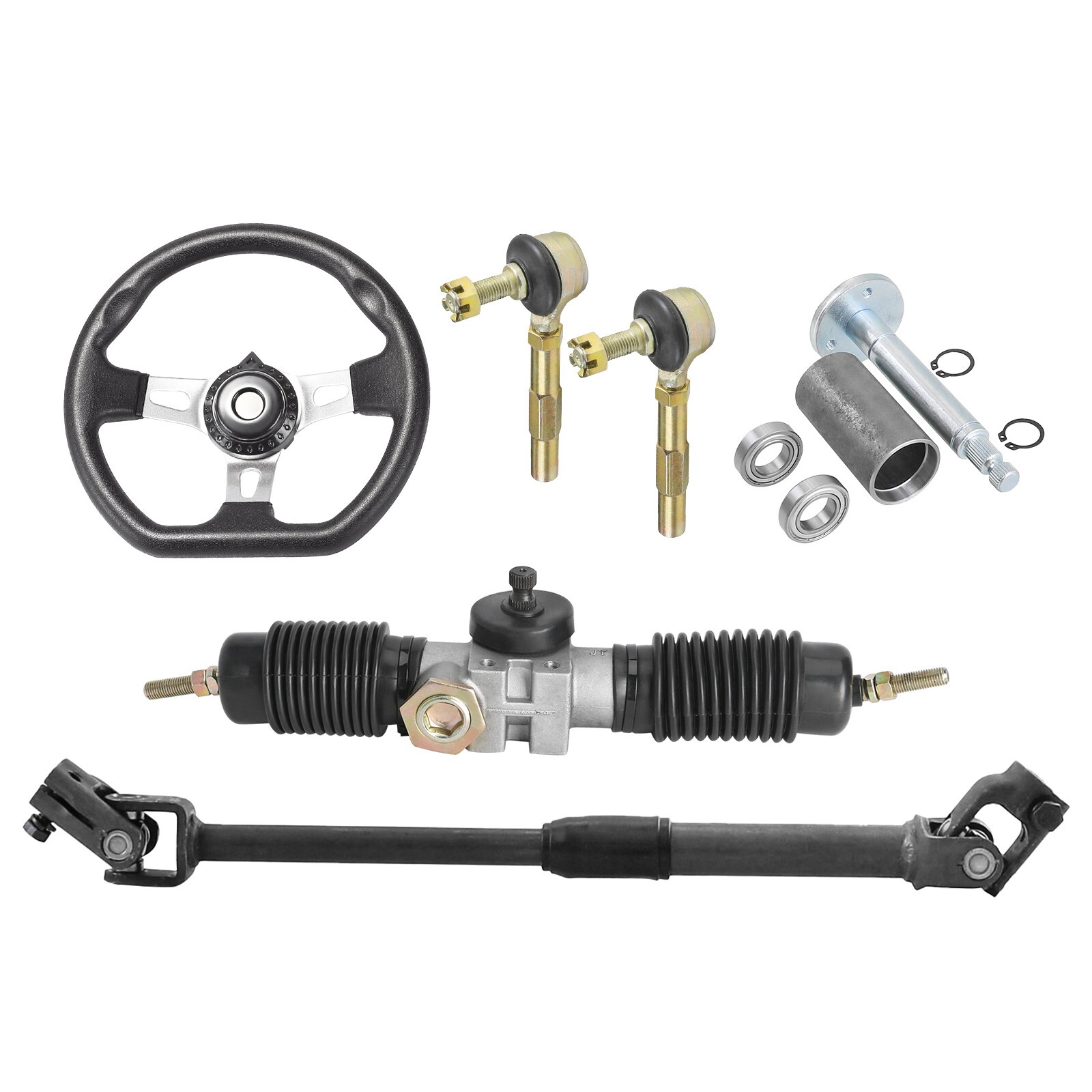 270mm Steering Wheel 420mm Gear Rack Pinion Shaft Go Kart ATV Quad