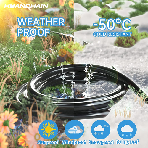 50ft Indoor/Outdoor Black Extension Cord 16/3 Gauge Waterproof 13A Heavy Duty SJ - Picture 6 of 12