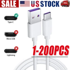 USB Type C Data Cable 5A Fast Charging USB-A to USB-C Charger lot Cord For Phone