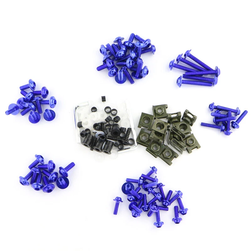 Fit For Honda CRF250L/Rally CRF300L/Rally Aluminum Fairing Bolt Screw Kit Blue - Image 3 of 4