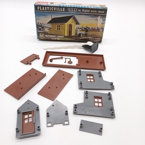 Vintage Plasticville USA #1407-79 - Watchman's Shanty Spur O & S Snap Fit komplett - Bild 12 von 21
