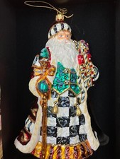 Mackenzie Childs FILIGREE SANTA  ORNAMENT- NE...