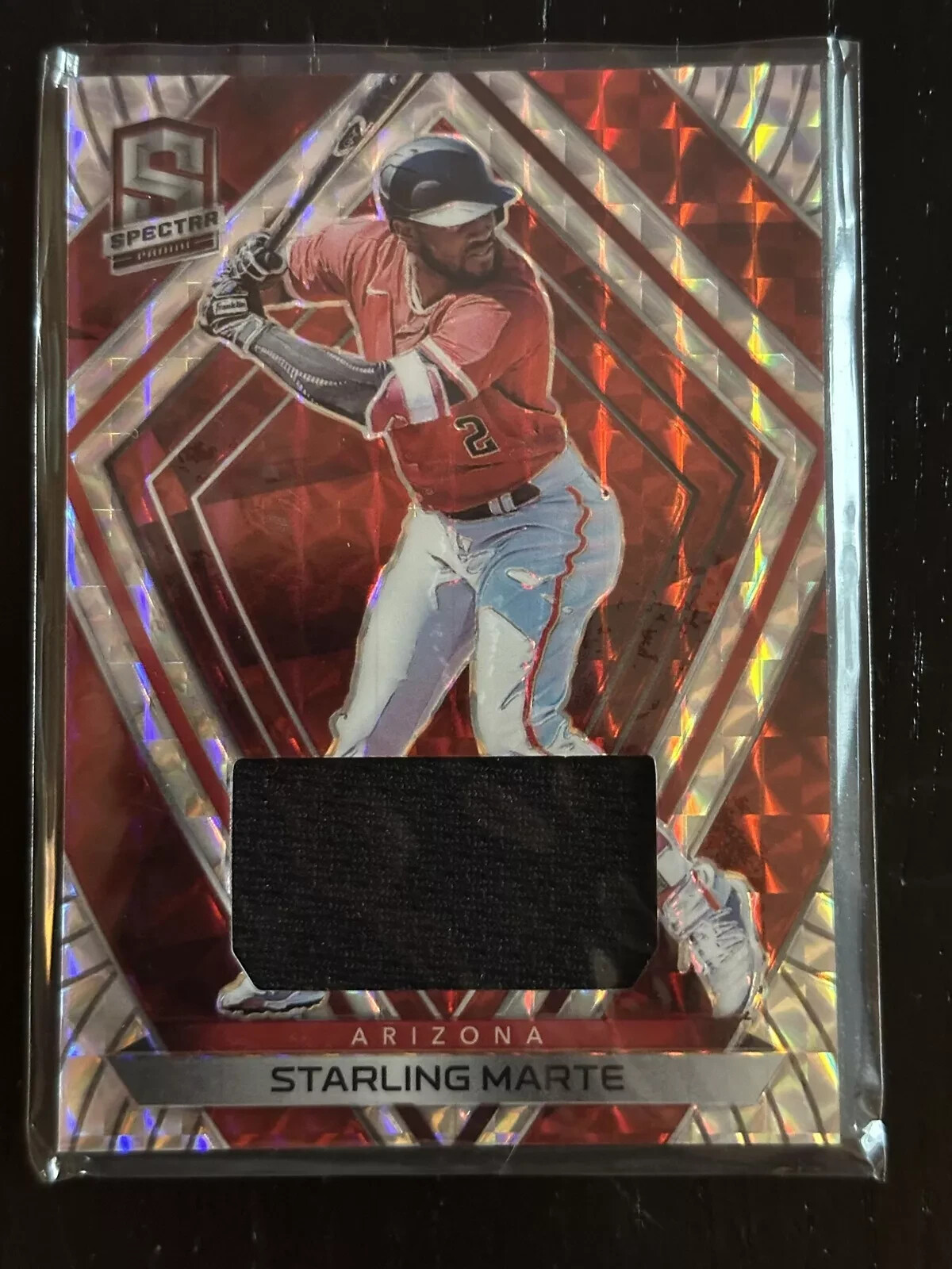 2020 Panini Spectra Swatches Red #85 Starling Marte 17/25 Arizona Diamondbacks
