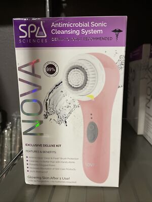 Spa Sciences NOVA Antimicrobial Sonic Cleansing System Pink Waterproof Recharge