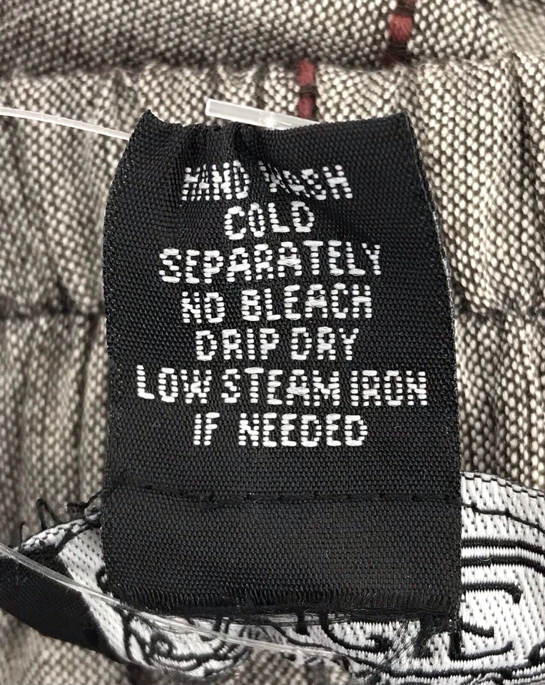 Pantalones Cortos Angie Rayas Corbata Cintura 100% Algodón Gris con Azul Marino Borgoña Rayas Pequeños Foto 4 de 4