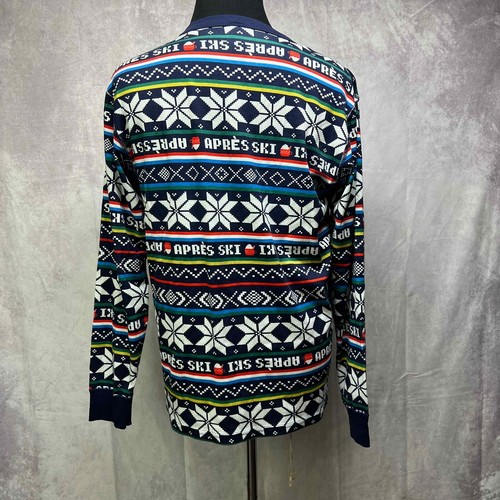 Hanna Andersson Pajama Set Mens XL Apres Ski Fair Isle Print Flannel Pants Navy - Picture 5 of 12