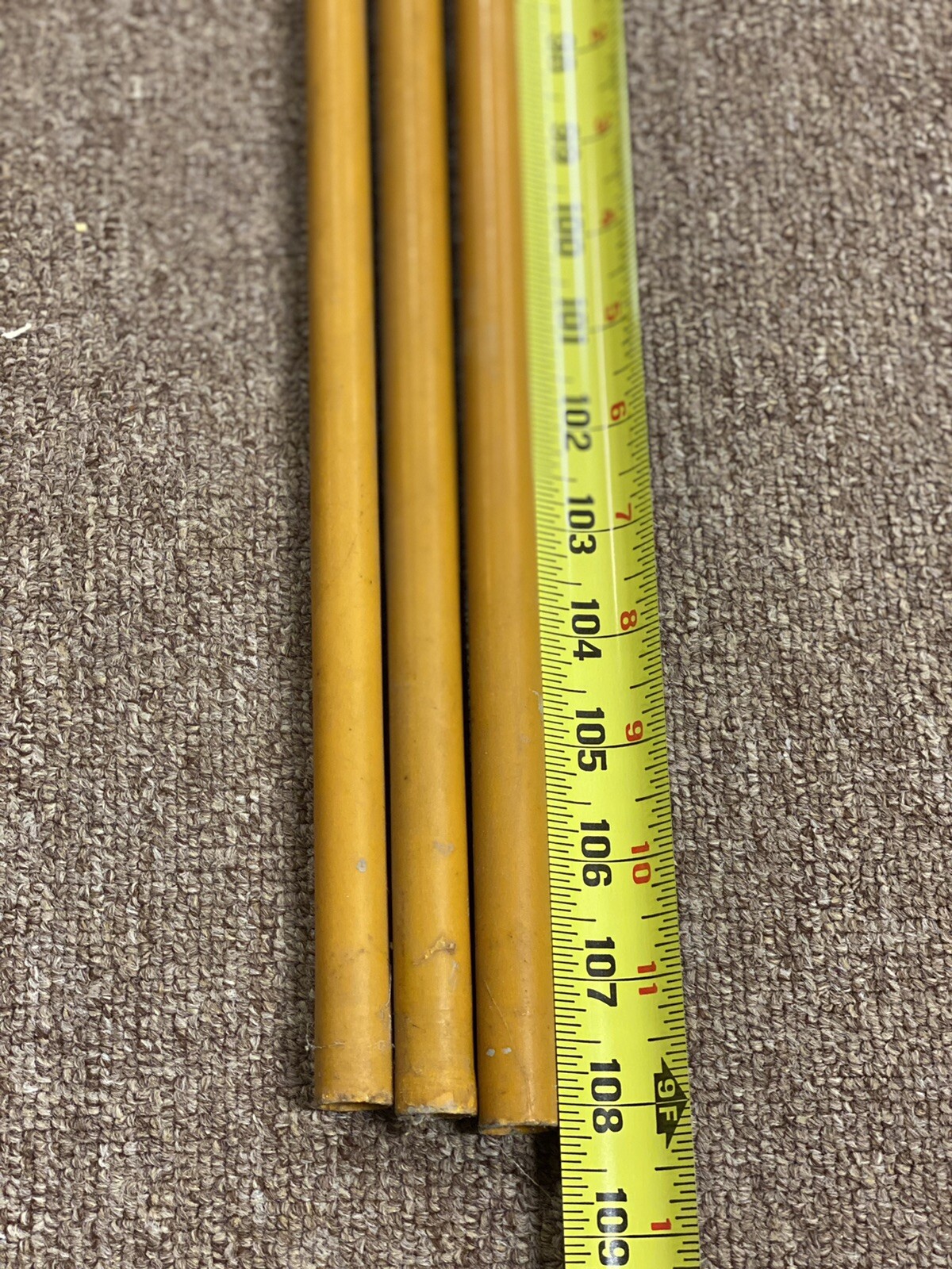 Lot of 4 Vintage Lamiglas Honey Yellow Fishing Rod Blanks Fly Casting