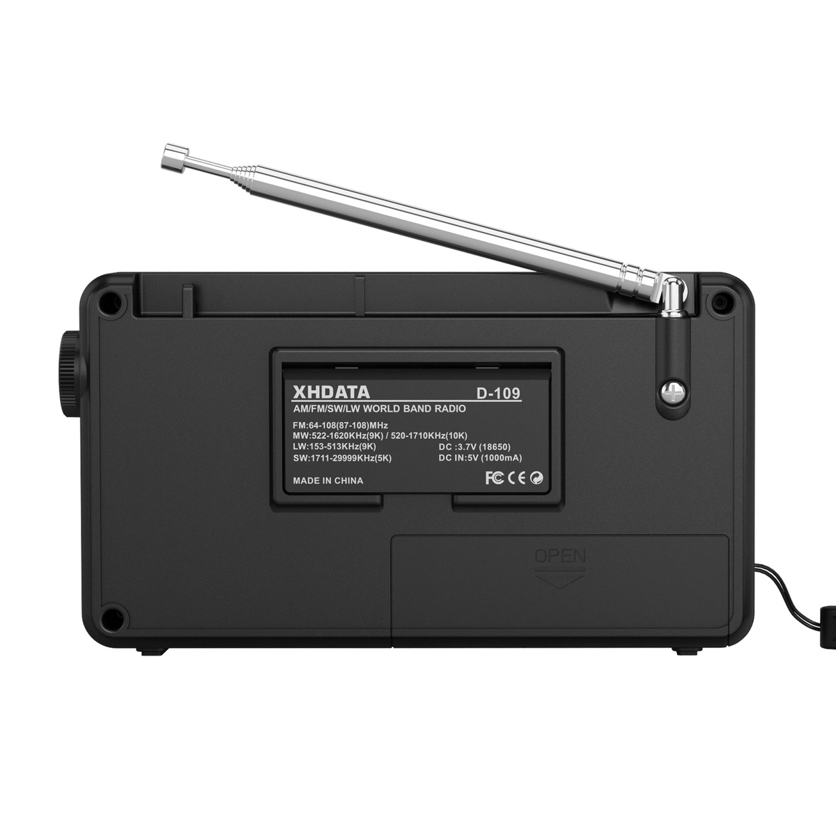 XHDATA D-109 FM Stereo AM LW MW Shortwave Portable Radio Bluetooth/MP3 IT Card