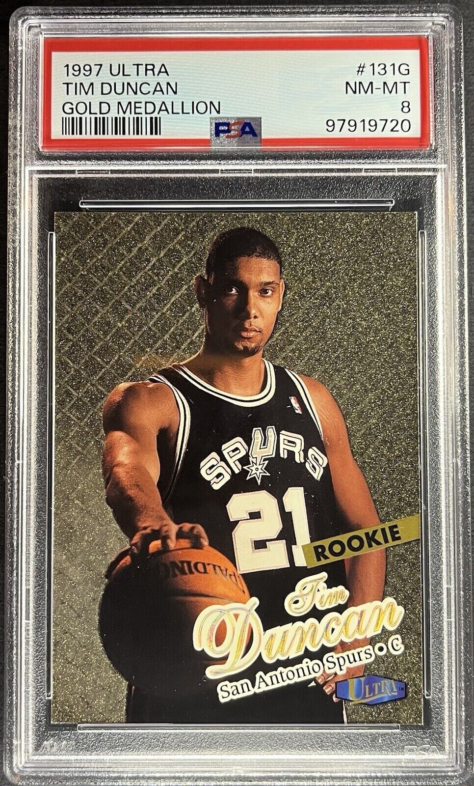 Tim Duncan 1997 Fleer Ultra #131G Gold Medallion Price Guide