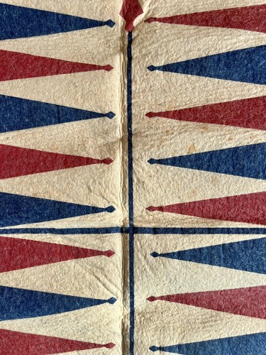 Acey Ducey Juego de Estrategia Nº 85 dados de madera de fieltro azul blanco astillas vintage - Imagen 4 de 10