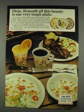 1978 Dixie Plates, Cups and Bowls Ad - Very Tough