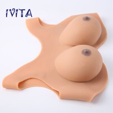 Realistic Silicone Breast Forms F Cup Transgender Boobs Crossdresser TV Enhancer