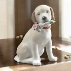 Lladro 01009256 Glossy Porcelain Dog Figurine with Bouquet #9256