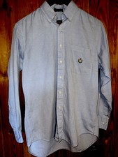 Chaps Ralph Lauren Vintage Button Down Shirt L/S Blue Mens Size 16 34/35 EUC