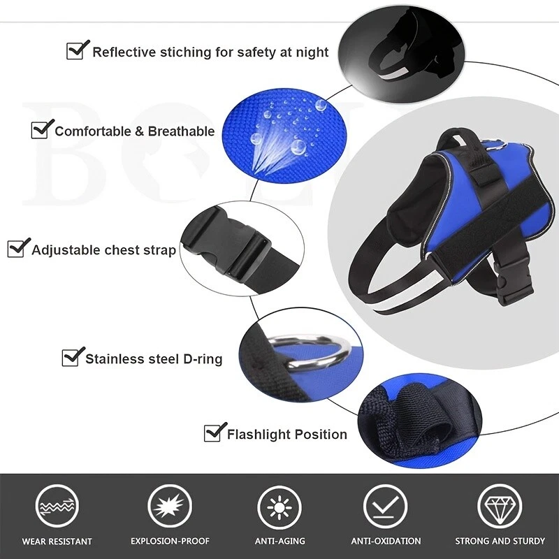 Dog Harness-Reflective No-Pull,Breathable Design and Handle,Comfortable Wear