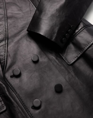 Valentino DOUBLE-BREASTED LEATHER JACKET Black - BNWT - Picture 2 of 6