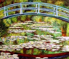 Claude Monet  Repro  Oil Painting - LE PONT JAPONAIS - size 30"x26"