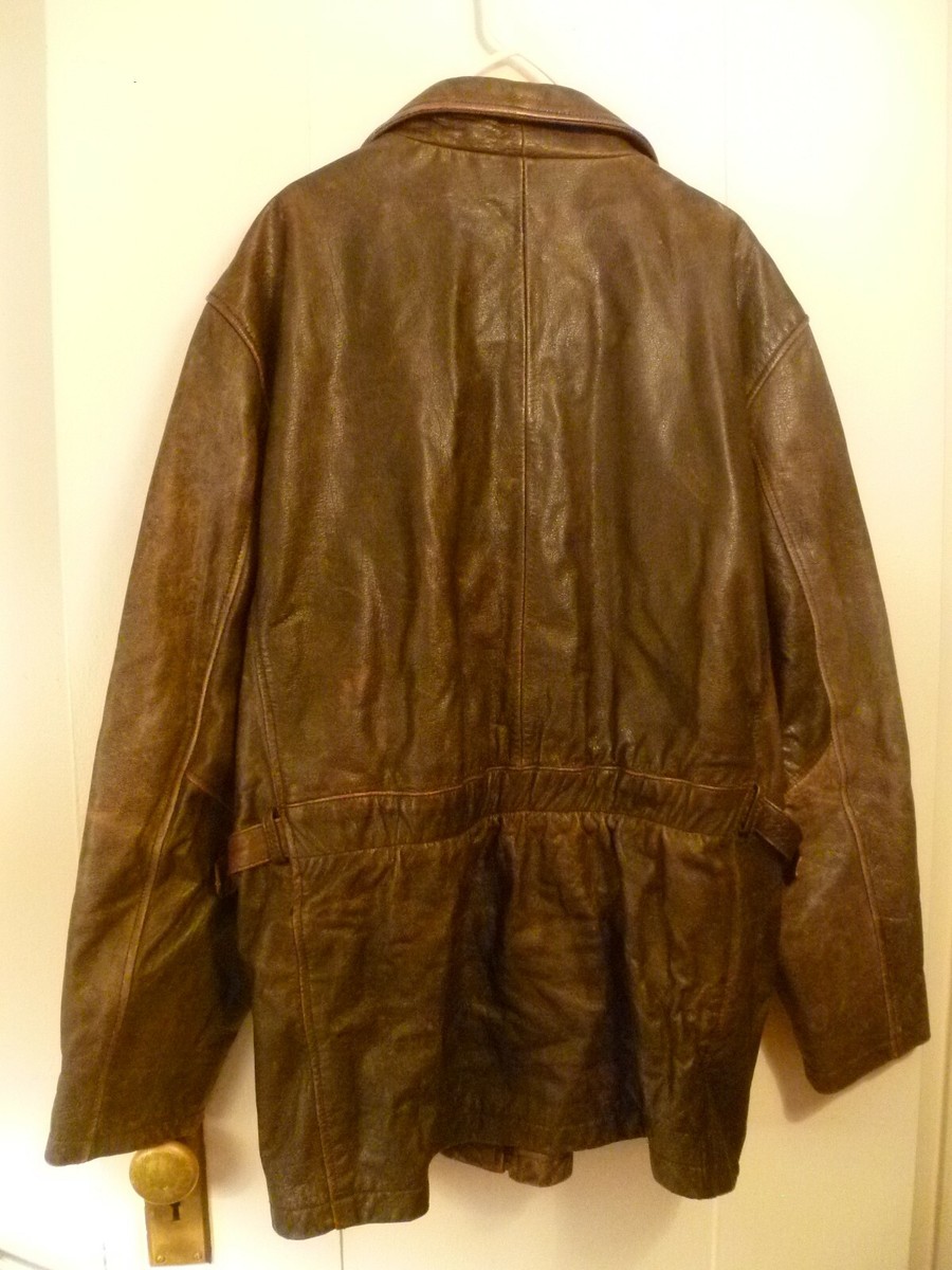 Vintage Wilsons M Julian Distressed Brown Full Zip Leather Vintage Wilsons M Julian Distressed Brown Full Zip Leather
