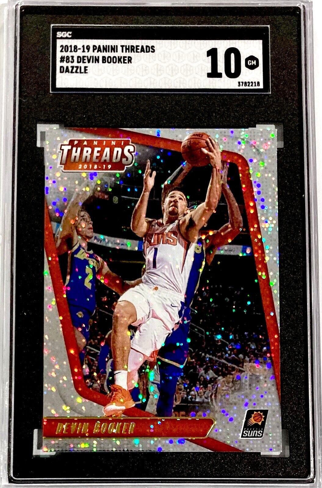 2018-19 Panini Threads #83 Devin Booker DAZZLE SGC 10 GEM MINT