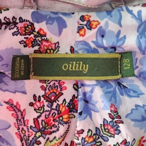Oilily Girls 8Y / 128 Jacket Silver Metallic Coated Button Jacket - Picture 6 of 10