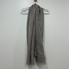 J Mclaughlin Reed Scarf NEW $98 100% Wool Shaw Gray White Geometric Pattern