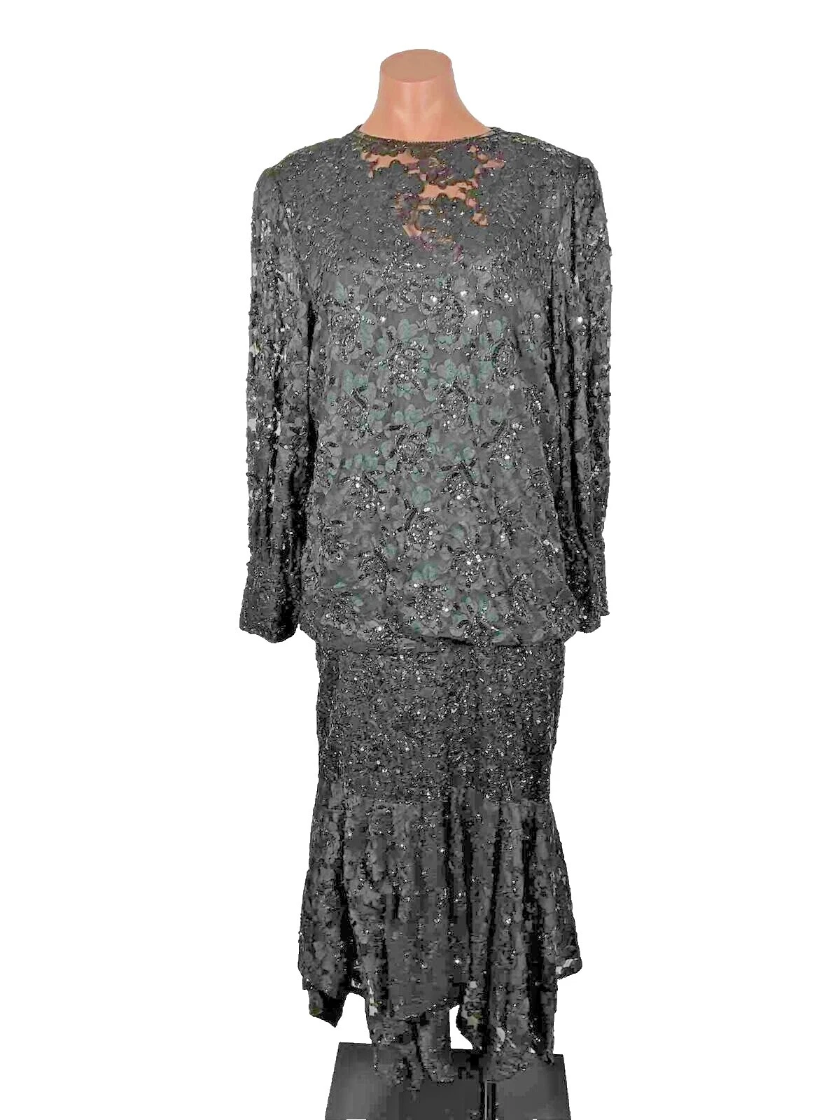 Glam Rock Lentejuelas Vestidos VINTAGE 1980s para Mujer