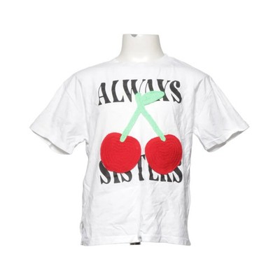 Zara, T-shirt, Größe: 122, Weiß/Rot/Grün, Print, Mädchen #rBO