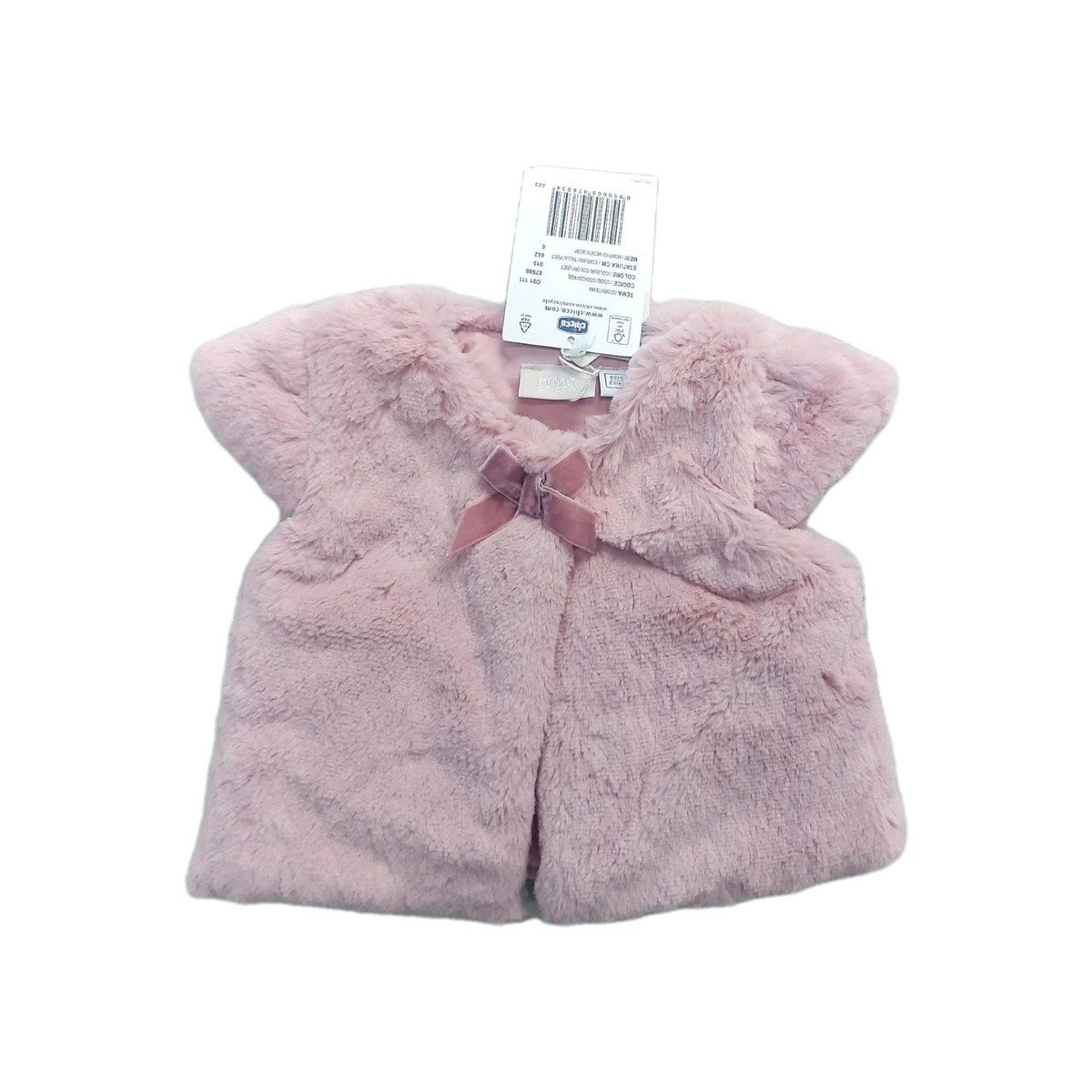 Chicco Baby Girls Pink Faux Fur Gilet Body Warmer Size Months BNWT