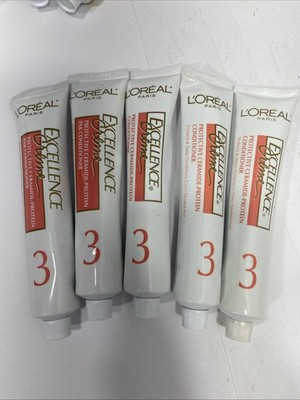 5Pk Loreal Excellence Creme 3 Protective Ceramide Protein Conditioner 1.6FlOz Ea