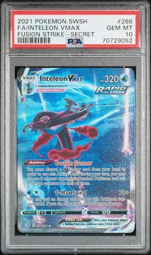 Pokemon Inteleon Vmax Fusion Strike 266/264 Secret PSA 10 Gem Mint